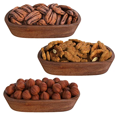 Walnut pecan hazelnut bowls