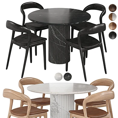 Amare Dining Chair and Oranda Round Dining Table