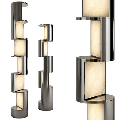 Modern metal rotating floor lamp