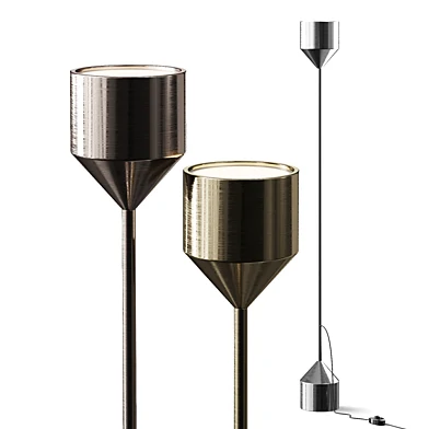 Barbell Brass Floor Lamp