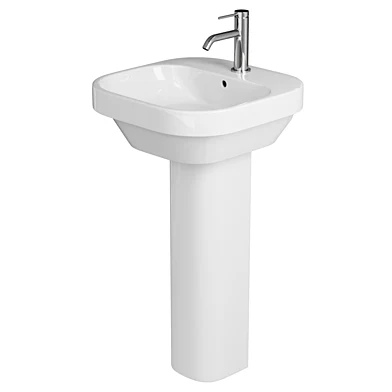 Britton Bathrooms Curve2 Basin with Full Pedestal