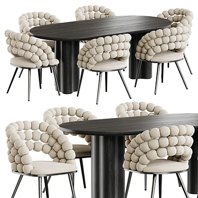 Стул на металлокаркасе Ball beige, SAORI Table By Salma Furniture