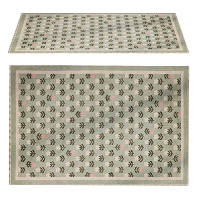 Kids Washable Flower Garden Rug