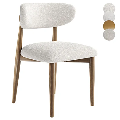 Modern Rubber Wood Walnut Dining Chair