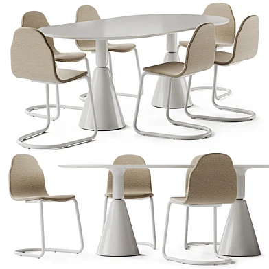 Sancal Boby Fabric Chair and Pion Table