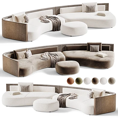 Minotti Bezier Cord Outdoor Sofa