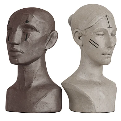 Minimal Tribal Couple Busts