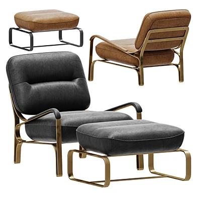 850 Boss Armchair with Pouff