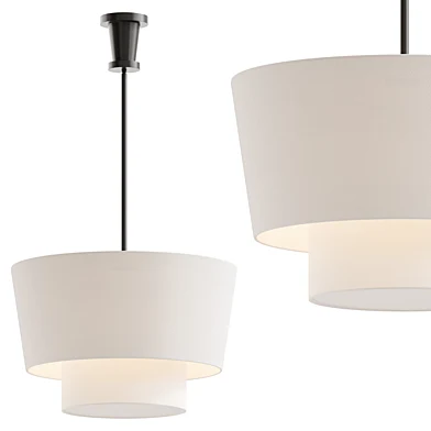 Ascot Blackened Brass Drum Pendant Light