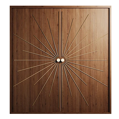 Modernist entry walnut doors collection