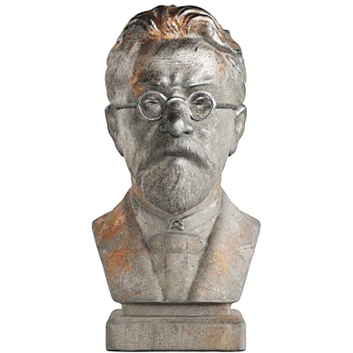 Anton Chekhov Metal Bust Sculpture