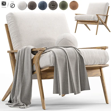 Cavett Wood Frame Armchair by Crate & Barrel
