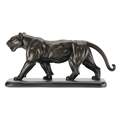 Ashen Roar | Realistic Bronze Tiger Sculpture 3D Model
