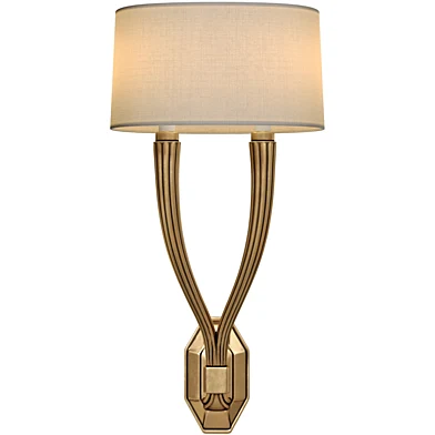 Двойной медный настенный светильник бра Ruhlmann Art Deco