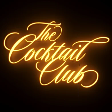 Neon sign The Cocktail Club