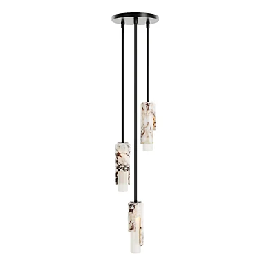 Modern marble combination chandelier 3D model 01