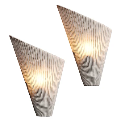 Cannato White Fabric Left Facing Wall Sconce Light by Jeremiah Brent