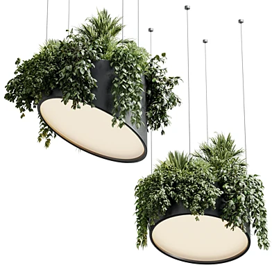 Circle pot light pendant - plant light hanging 39
