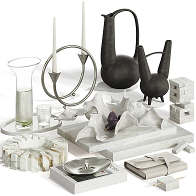 Decorative set with figured ceramic bowl