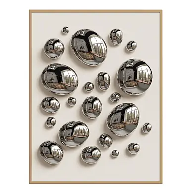 Chrome Bubble Wall Decor