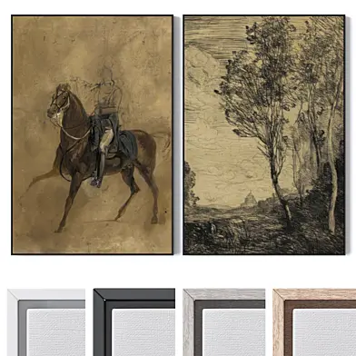 Set of large wall paintings 3638