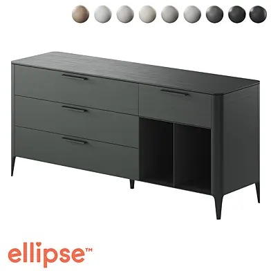 ОМ Тумба Type oak 4 ящика 2 полки ширина 180 см