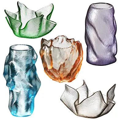 Decorative Glass Vases 5. Frosted colored glass.