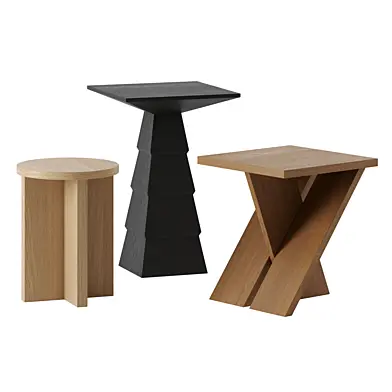 Side tables set by Atelier de Troupe