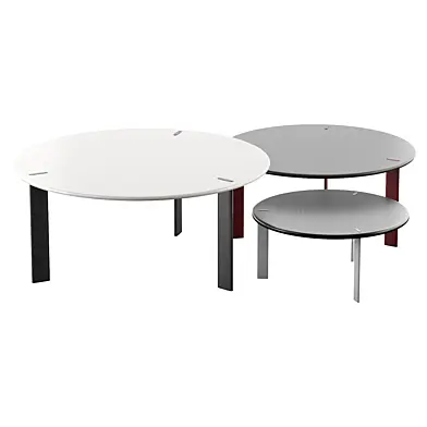 3x Modern minimal table