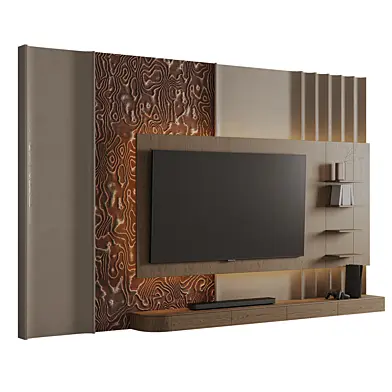 Copper Relief Media Wall