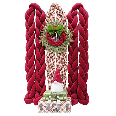 Decor Set Red New Year Wall