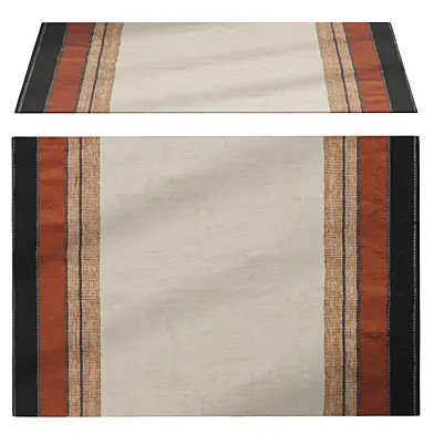 Neutral flatwoven wool kilim rug