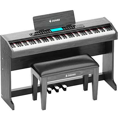 black Piano donner ddp 95 digital with keyboard