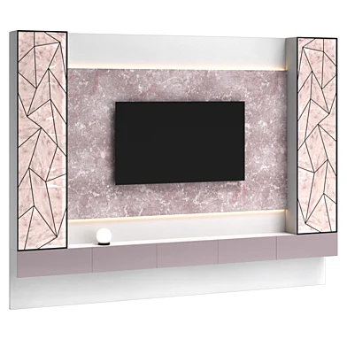 TV Wall set02/ ТВ стенка с витражом