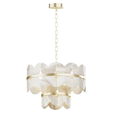 Alabaster Cloudscape Chandelier 55