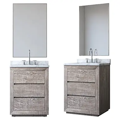 Reclaimed Russian Oak Power Vanity Gray