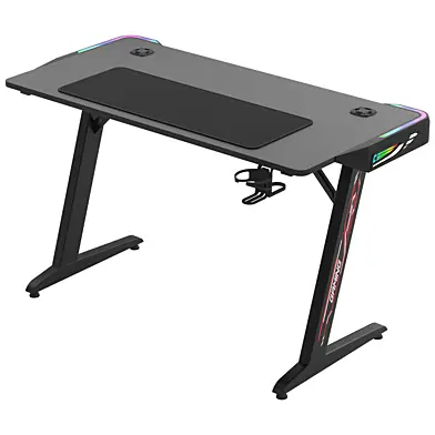 Игровой компьютерный стол Cactus CS-GTZ-BK-RGB с RGB-подсветкой