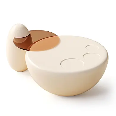 Sabrina White Round Coffee Table