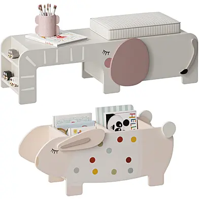Bloomingville mini Bench and Bookcase