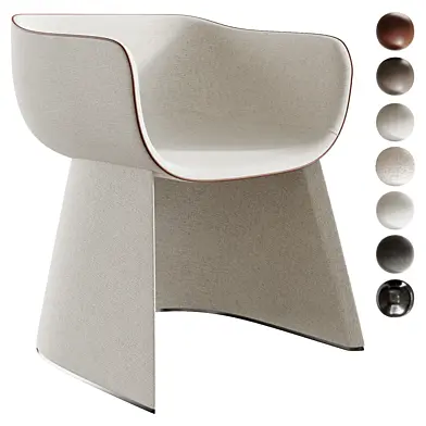 Fritz Hansen CM221 Monolit Dining Chair With Leather Piping