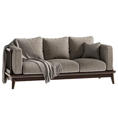 Chalk Flannel Standard Sofa