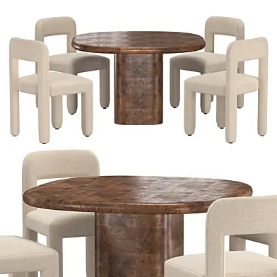 Malko Table Rodin Chair Dining Set