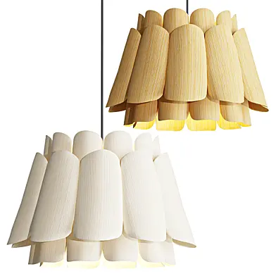 Wide Ash and Ash Pendant Light