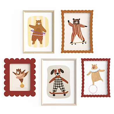 Circus Wall Art Set of 5