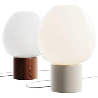 H&M Wood And Glass Table Lamp