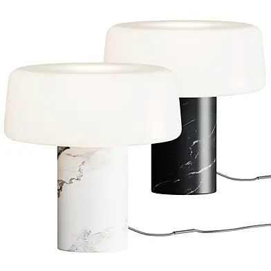 Terence Woodgate Solid Table Light - Carrara Marble