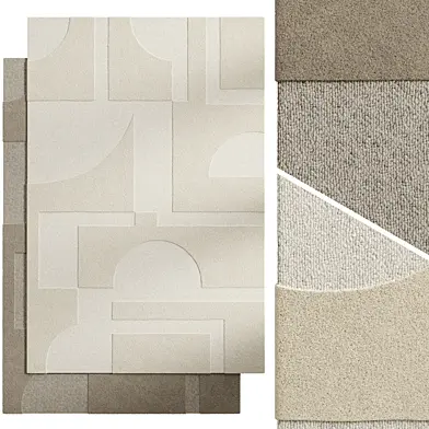Pure Wool Rug Logan Cream and Grey