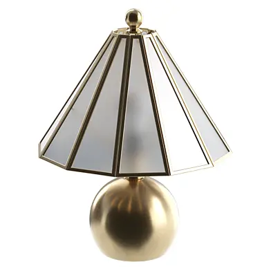Paneled Glass Table Lamp