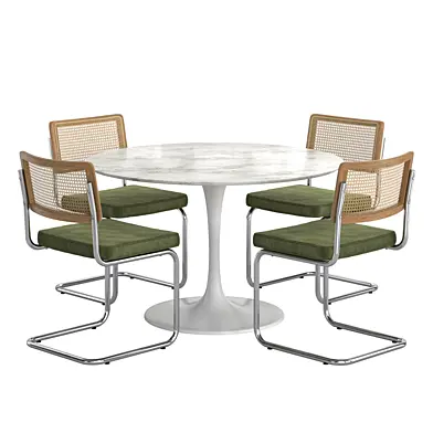 Стул Thonet Chair S32 и стол Tulip Table 120
