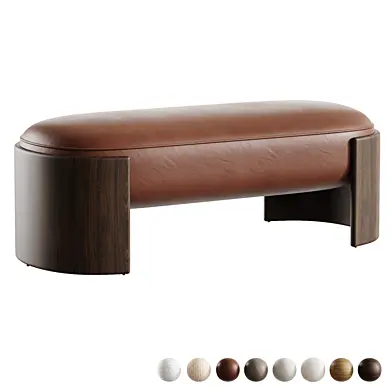 Oval Chenille Long Bench